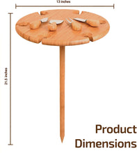 Load image into Gallery viewer, Portable Bamboo Outdoor Picnic Wine Table Holder w/ Cutlery Cheese Set
