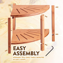 Load image into Gallery viewer, Bamboo Indoor/Outdoor Corner Storage Shelf
