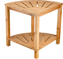 Load image into Gallery viewer, Bamboo Indoor/Outdoor Corner Storage Shelf
