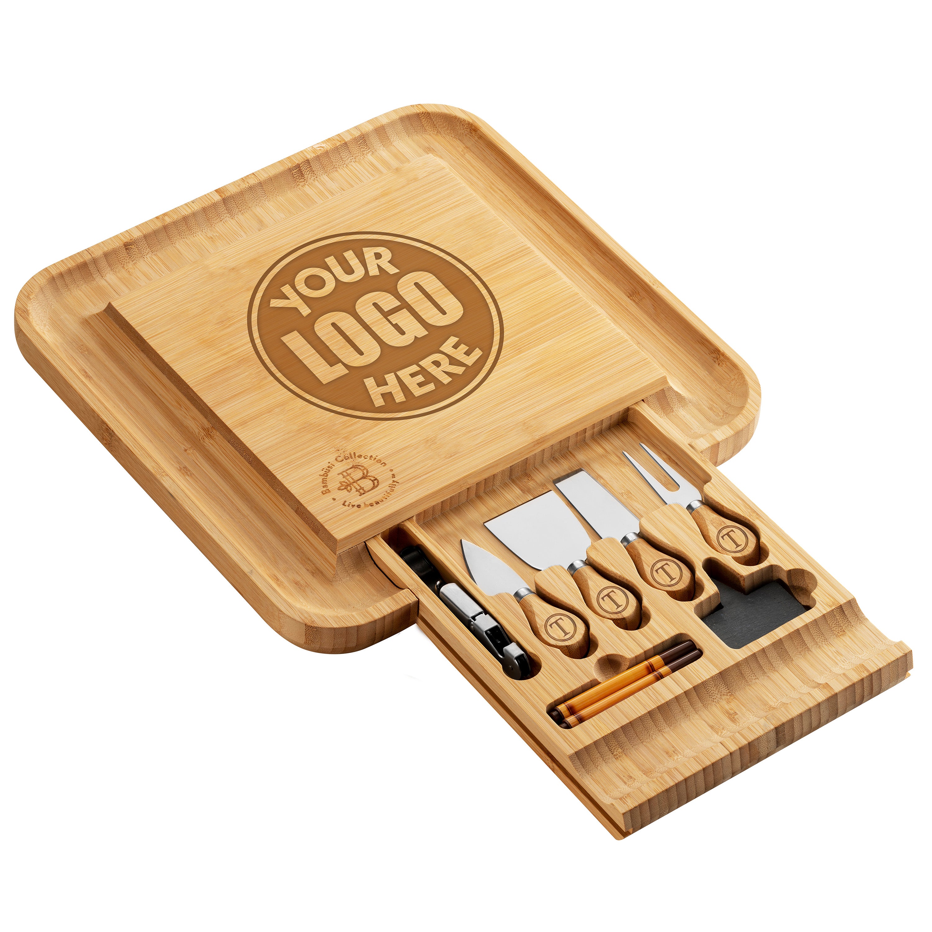 Bambusi Cheese Board and Knife Set - Thumbnail 3