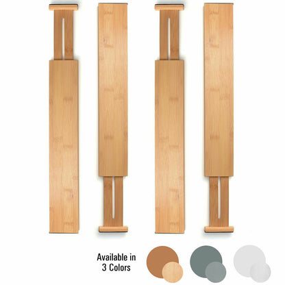 Adjustable Bamboo Kitchen Drawer Organizer