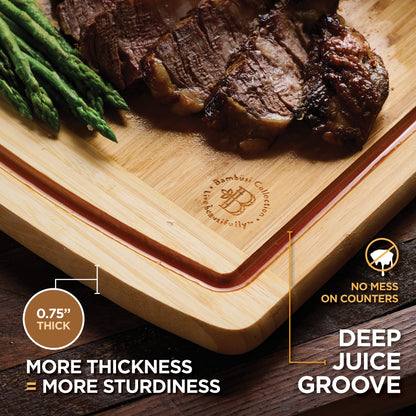 Thick Bamboo Cutting Board Set – 2-Pack
